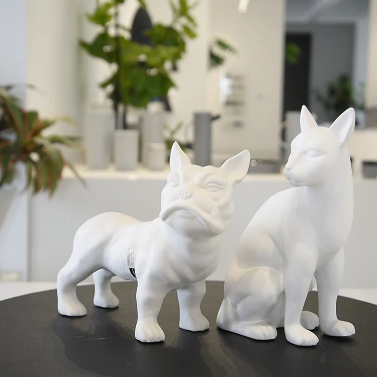 Hot selling reasonable price matte modern country style ceramic animals statues for home decor