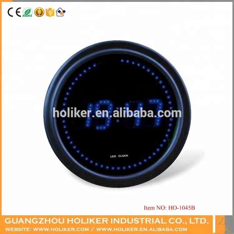 cheaper plastic LED digital wall clock with calender and temperature