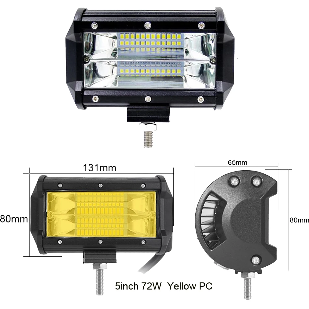 
5Inch 72W LED Work Light Auto Lighting System For Jeep Car Offroad 4x4 4WD ATV SUV UTV Truck LED 12V 24V Waterproof &nbsp;5Inch 72W &nbsp;Flood LED Work Light Bar &nbsp;For Jeep Ford Car Offroad 4x4 4WD ATV SUV UTV Truck LED Beams