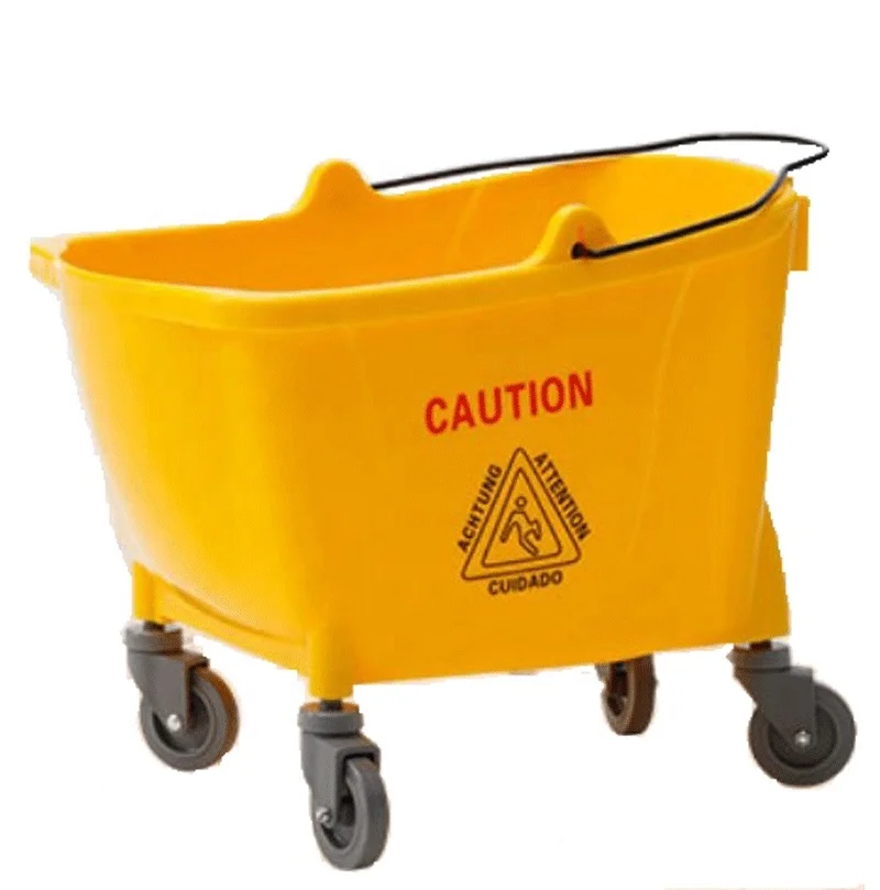 dismountable cylinder hotel cleaning house keeping hand pull small single mop wringer trolley