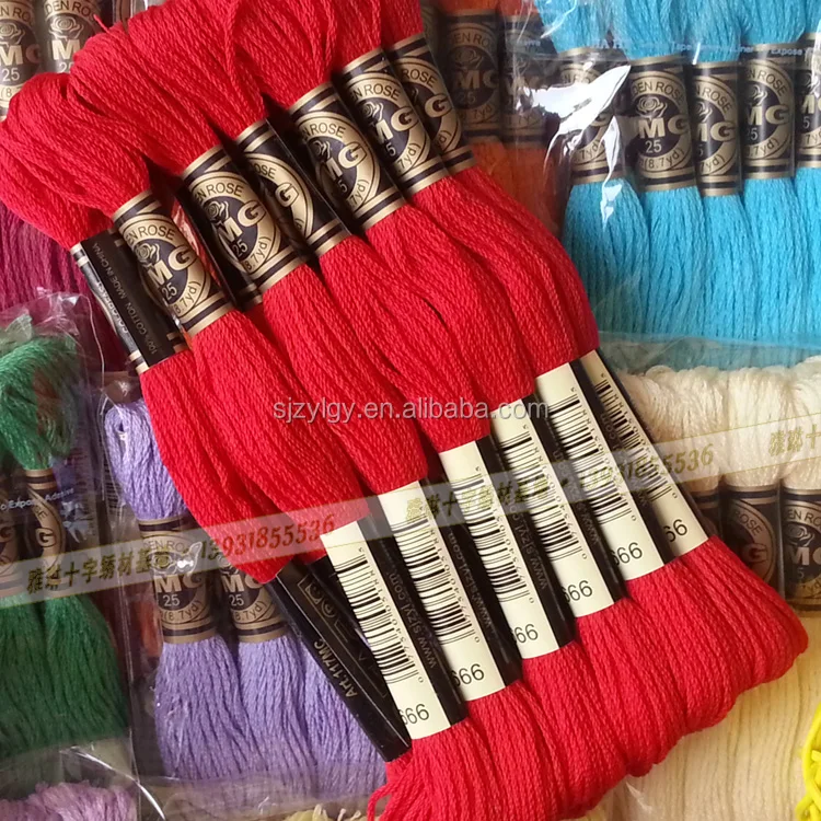 
Hot sale !!! 100% cotton DMC 447 colot JMG cross stitch threads ( 12pieces/bag ) 