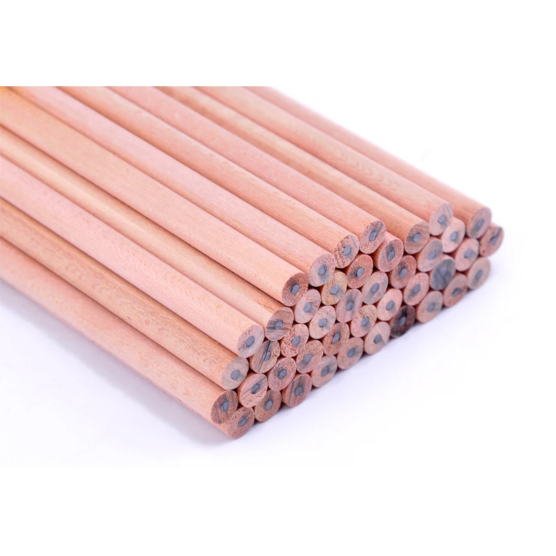 
Wholesale customized logo 7 inches basswood round HB pencil without eraser for office and school 