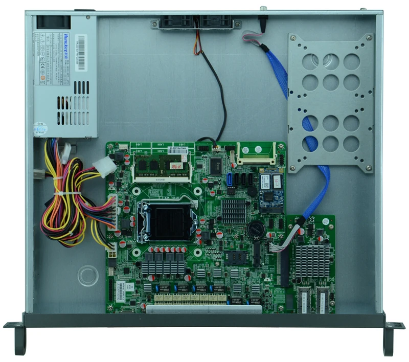 1U Rackmount chasssis для материнских плат с B75 материнская плата брандмауэр SFP + оптическое волокно