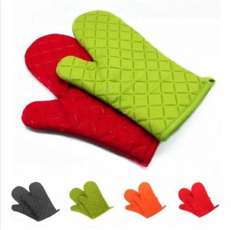 wholesale heat resistant silicone printed bbq grill oven gloves