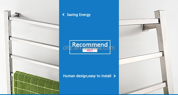 9024ST High Grade 304 Stainless Steel Bathroom electric towel heater heated towel rails with timer