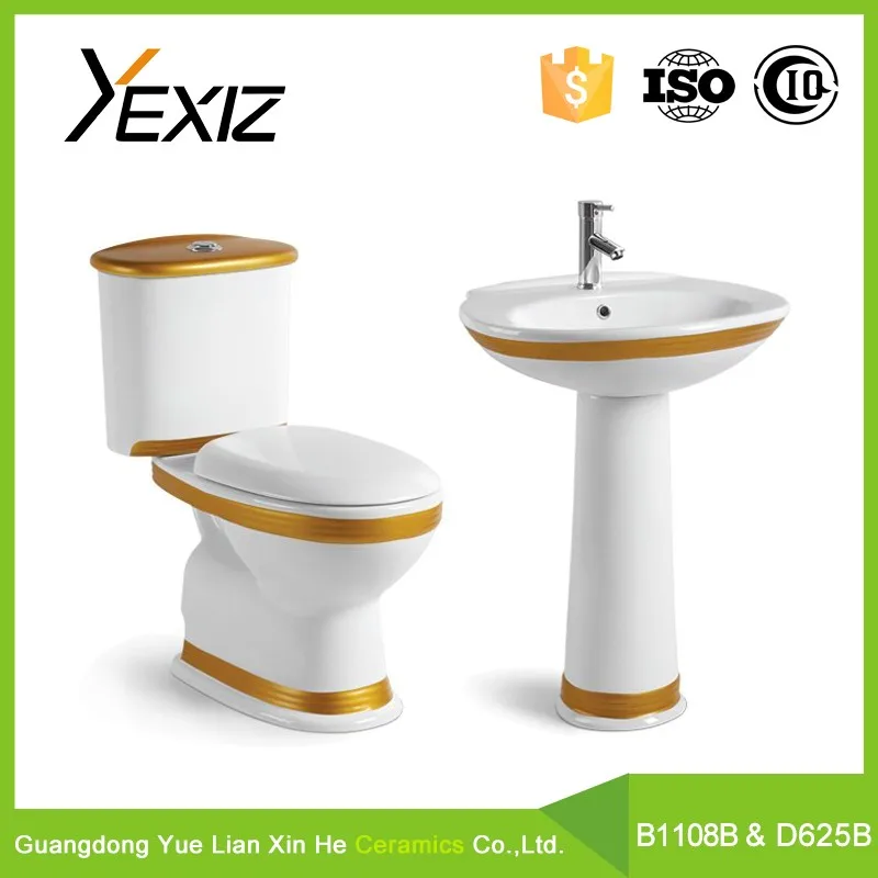 
B1108&D625 YEXIZ the Most Popular New Sanitary Wares from China Factory Ceramic Bathroom Sets Toilet 