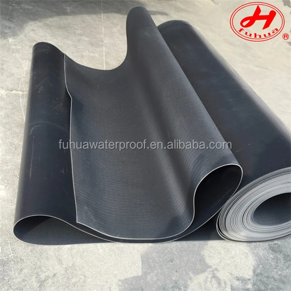 1.2 mm thickness low price EPDM rubber waterproof membrane for flat roof