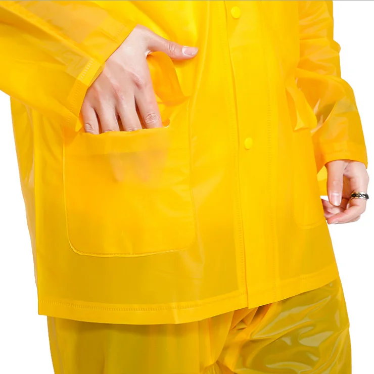 Cheaper adult yellow plastic pvc rain suit