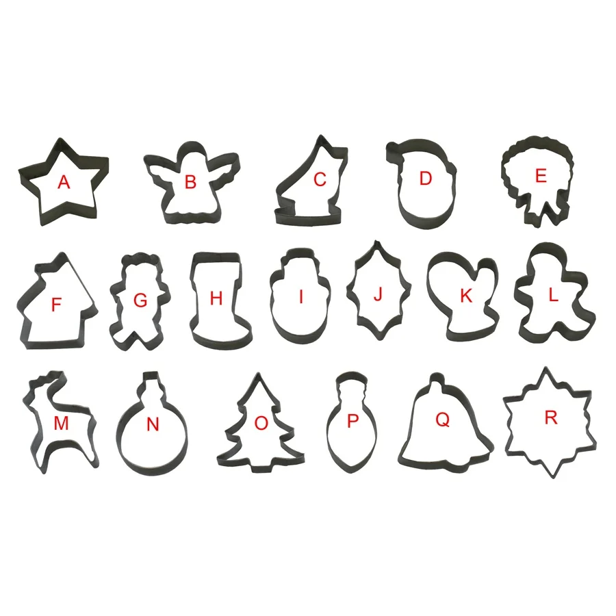 18 шт. формочки для печенья, рождественский подарок, формочки для выпечки SS, колокольчик, дерево, снеговик, звезда, овечка, медаль, носки, пиво