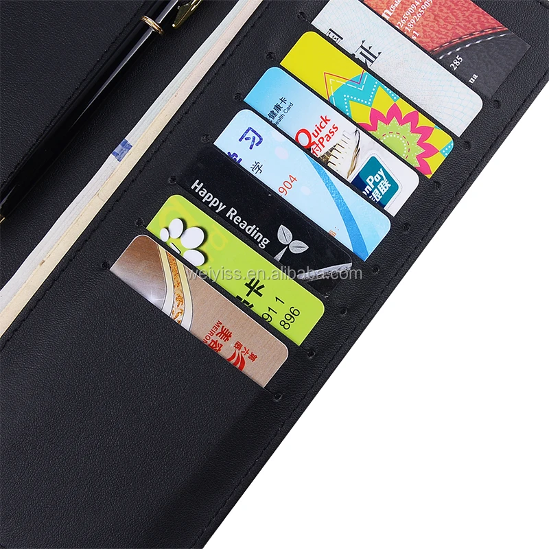 High Quality Leather Server And Waiter Organize Holder Check Book Folder Leather Cheque Book Wallet for Waiters