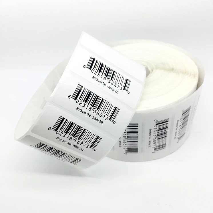 Custom Brand Logo Clear Plastic and Adhesive Paper Barcode Sticker Roll Packaging Label Sticker Printing Service Custom Sticker