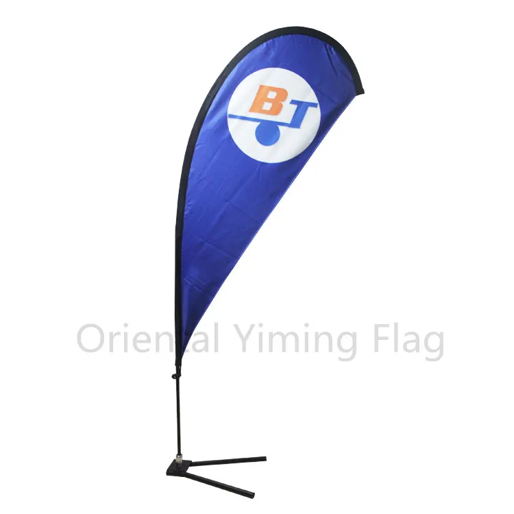 
Hot Sale Feather Flying Teardrop Outdoor Sail Fiberglass Pole Beach Flag Banner 