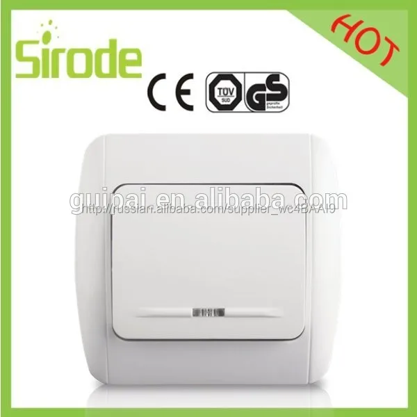 China Supplier Sirode 1 Gang LED Switch Light Electrical Appliance Wall Switch