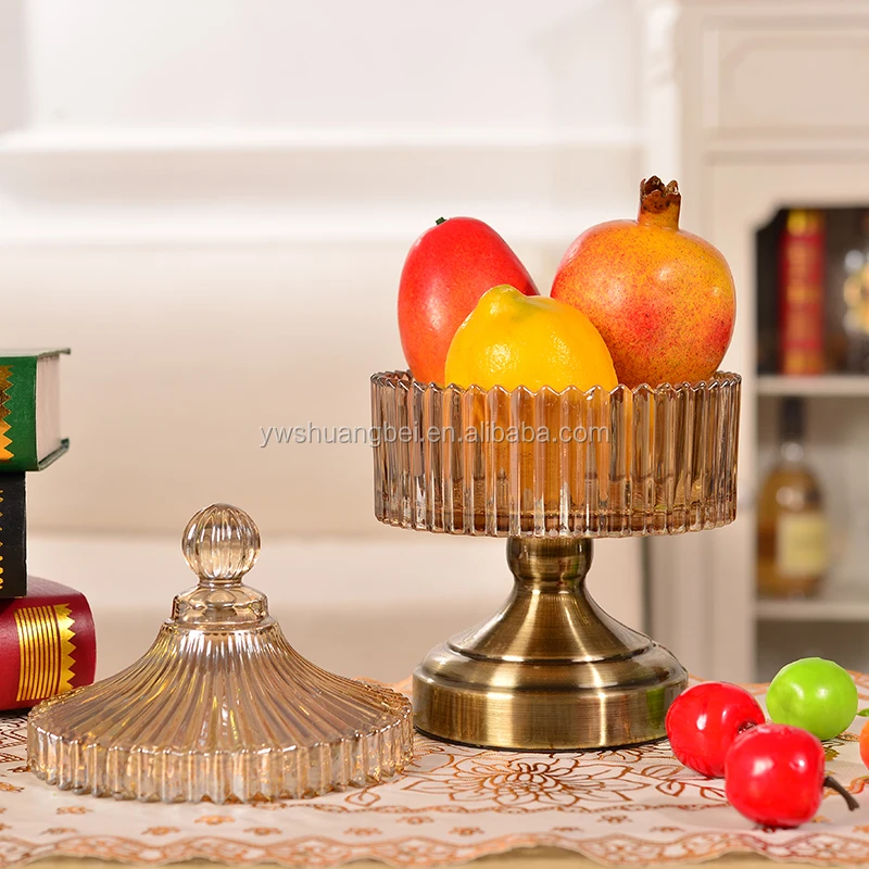 Creative European Style Crystal Glass Candy Jar For Wedding Centerpiece Decorative