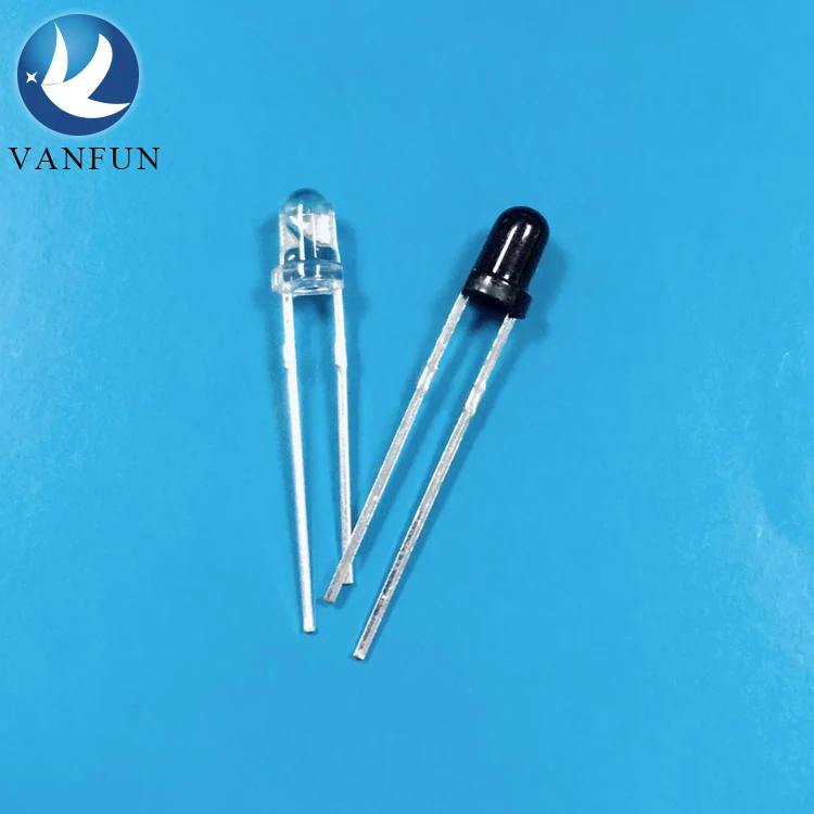 electronic components IR near infrared led diode 3mm 5mm 850nm 880nm 940nm emitter and receiver leds