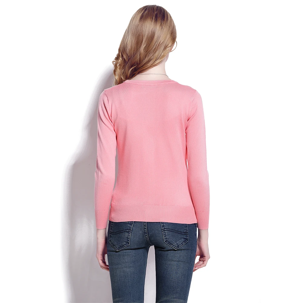 
Amazon Top Seller 2020 Whosale V Neck Long Sleeve Lightweight Female Sweater Knitted Cardigan for Women 