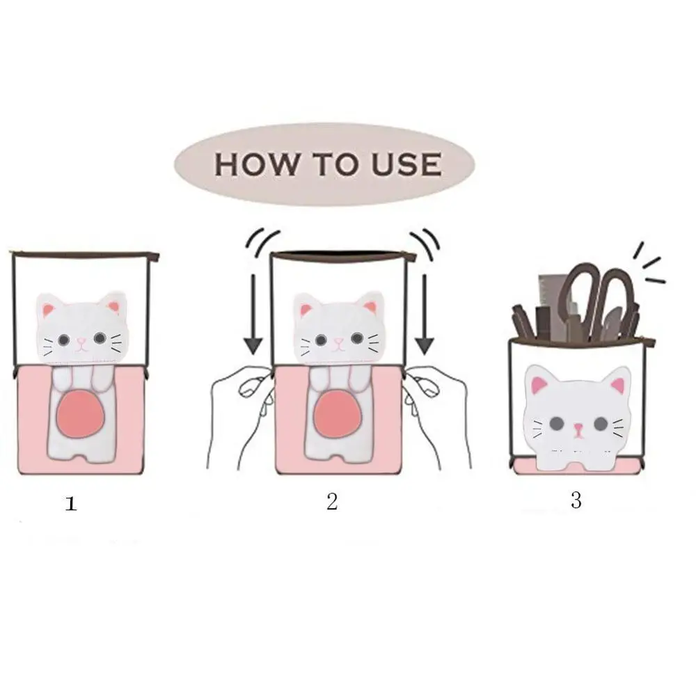 Telescopic Wholesale Kids Cartoon Lovely Custom  Organizer Box For School Girls Children Kids Pencil Case Pink Bag