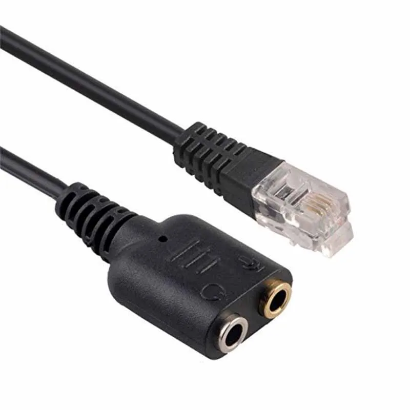 ACC-Th8065 3.5mm to RJ9 Audio Adapter Cable - 3.5mm audio female socket to RJ9 Modular Plug Adapter Cable for Headphone