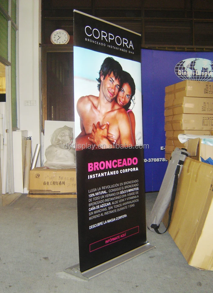 Factory Sale Double Sides Wide Base Roll Up Banner
