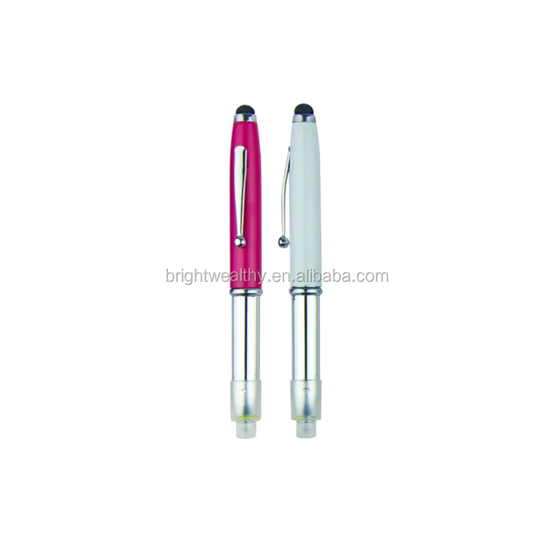 Original factory multi-function full color metal LED stylus light up pen