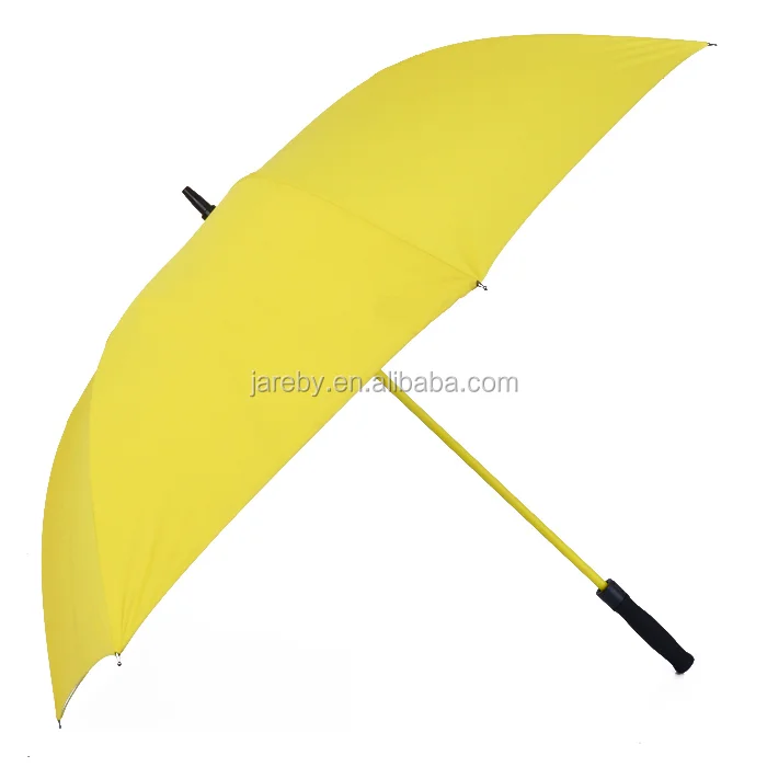 customized uv protection pongee yellow frame multi-color golf umbrella