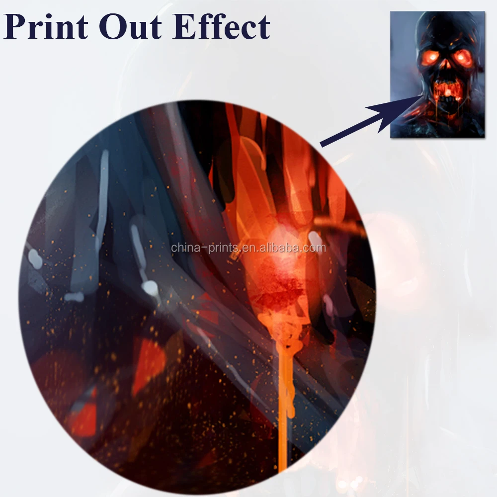 1 Panel Red Eye Ghost HD Printed Custom Canvas Art Scary Skull-Printed Wall Picture Wholesale Drop-shipping/SJMT1884