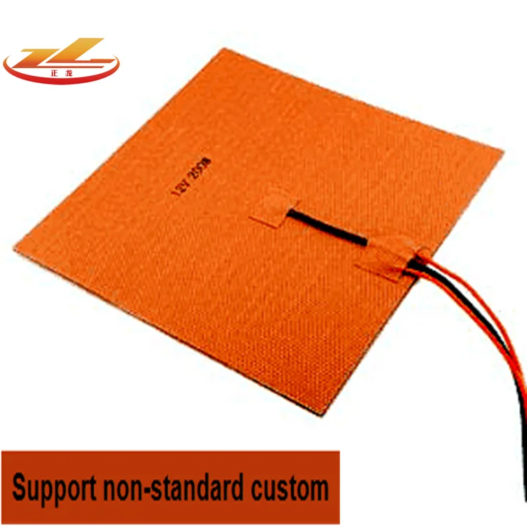 Electric engine block heater, silicone rubber heater pad