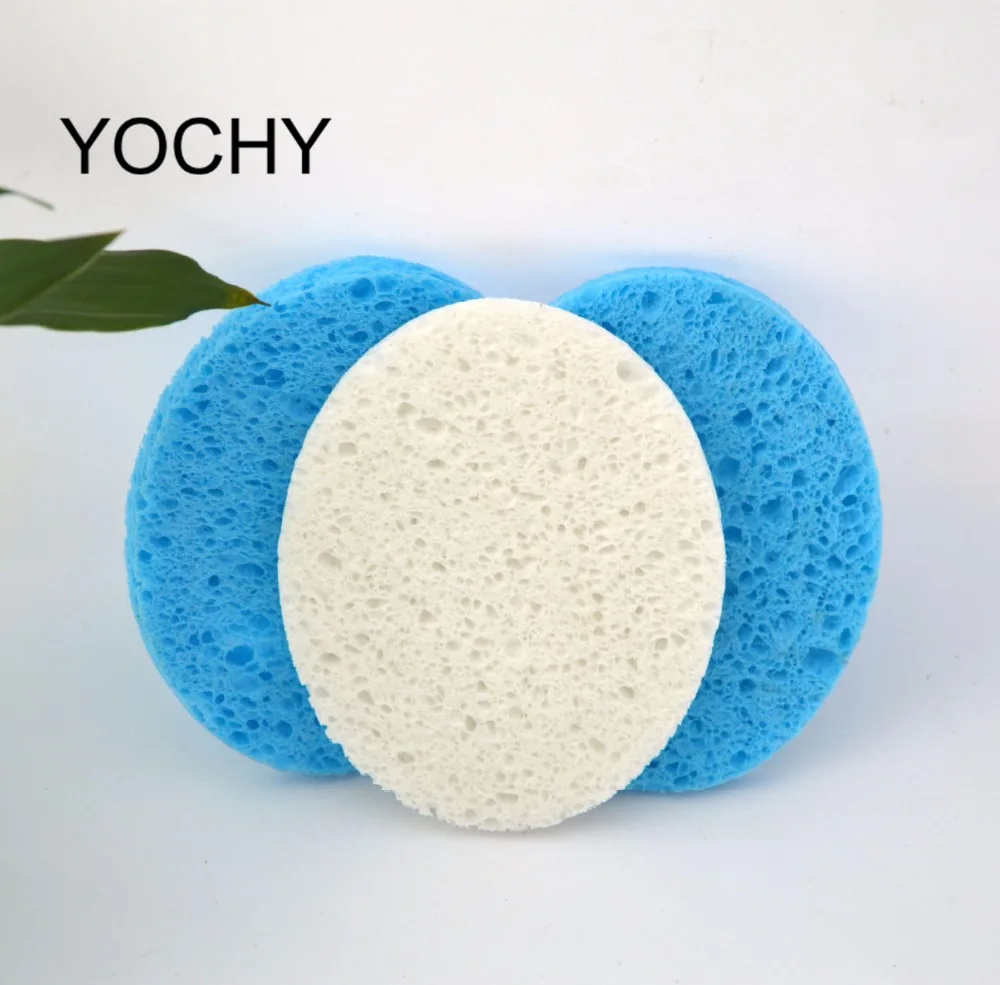 Cellulose Facial Cleaning Sponge Oval Shape Cellulose Cleaning Sponge For Body Exfoliating Scrubber Sponge