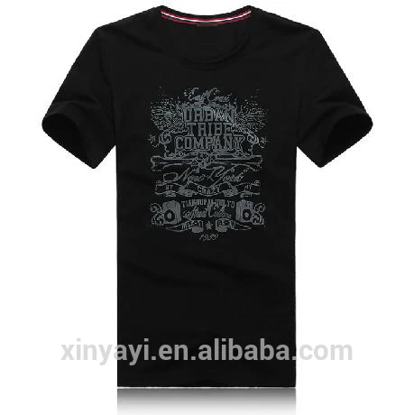 Стадо печать рубашка / лайкра хлопок майка / полурукав джерси пуловер шеи экипажа для мужчин