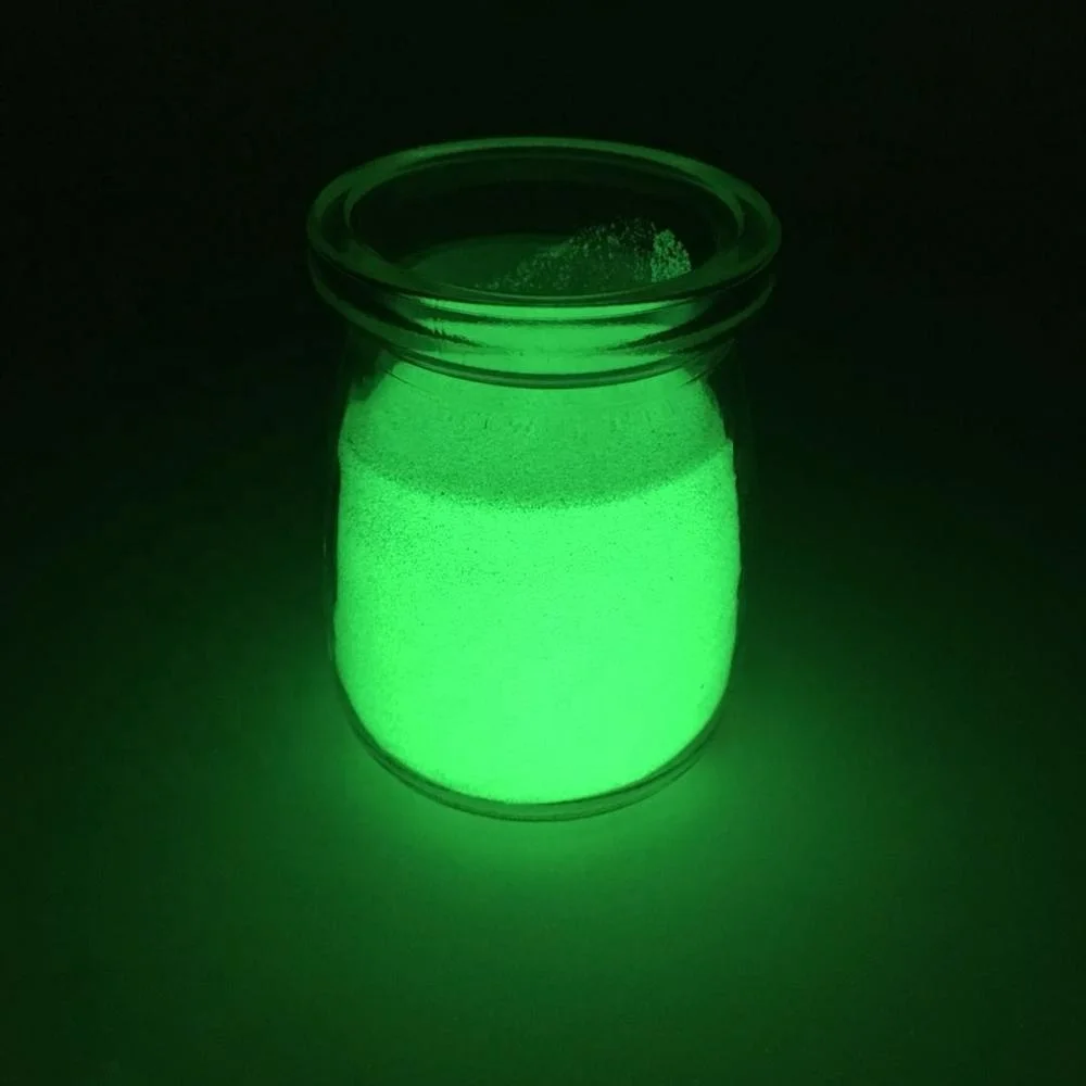 Fast Light Absorption Yellow Green Phosphorescent Pigment Photoluminescent Glow in the Dark Powder JPG-396 for Injection Molding
