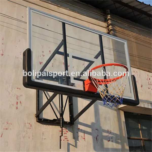 High qualtity 12mm thickness PU padding tempered glass safety basketball board with ring