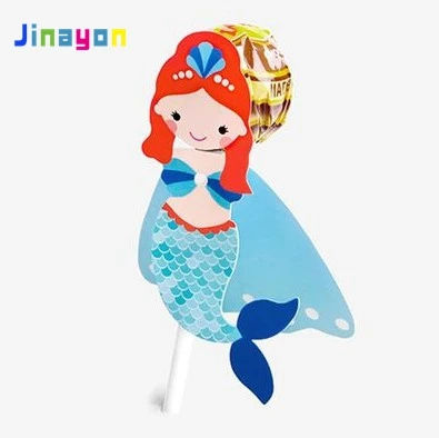 Jinayon Customized Superhero Princess Little Mermaid Party Supplies Candy Lollipop Paper Box for Children