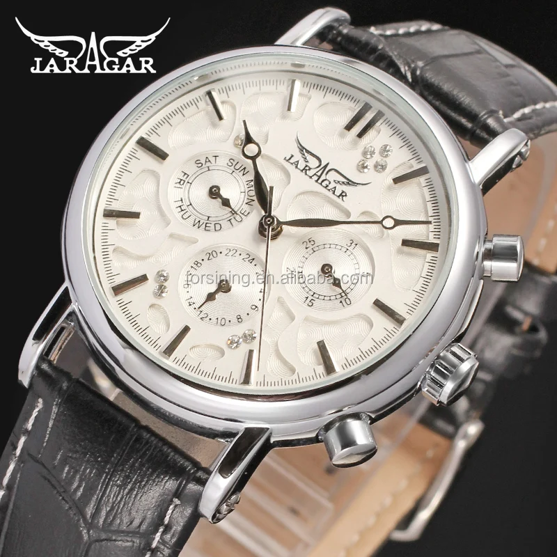 Jargar watches men cheap automatical mechanical watch genuine leather watch wholesale