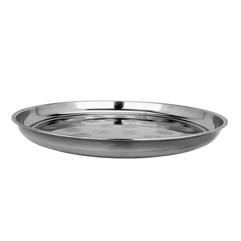 big size weight plate steel plate serving tray china products tray stainless steel round silver food tray 70cm