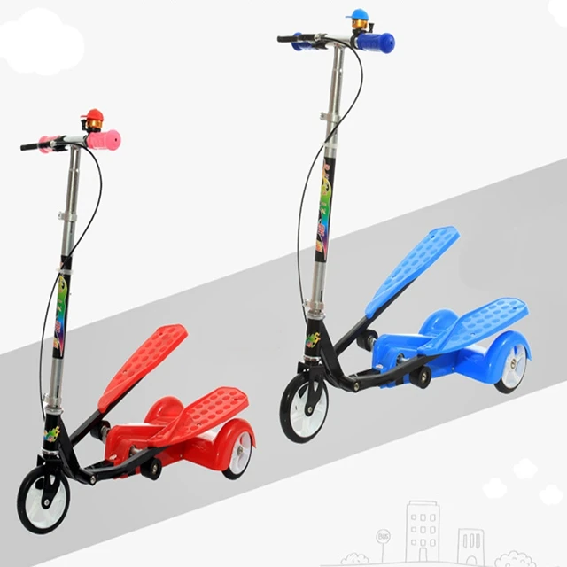 2018 New Products Double Wing Scooter Folding Dual Pedals Kick Scooter for Kids