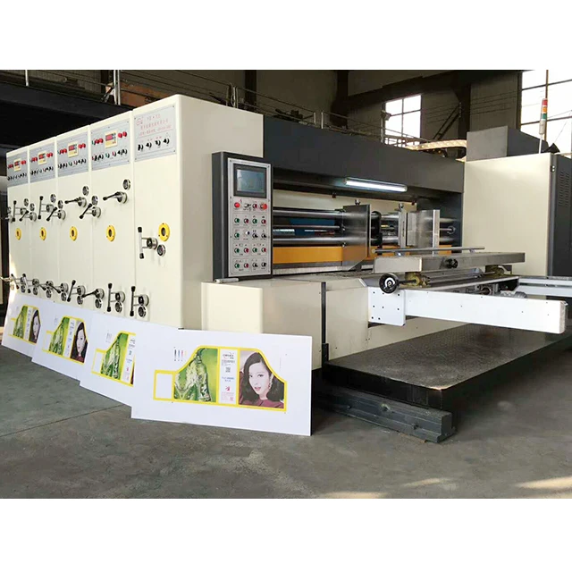 carton box making machine Automatic corrugated cardboard carton box flexo die cutter / printing machine / carton slotter