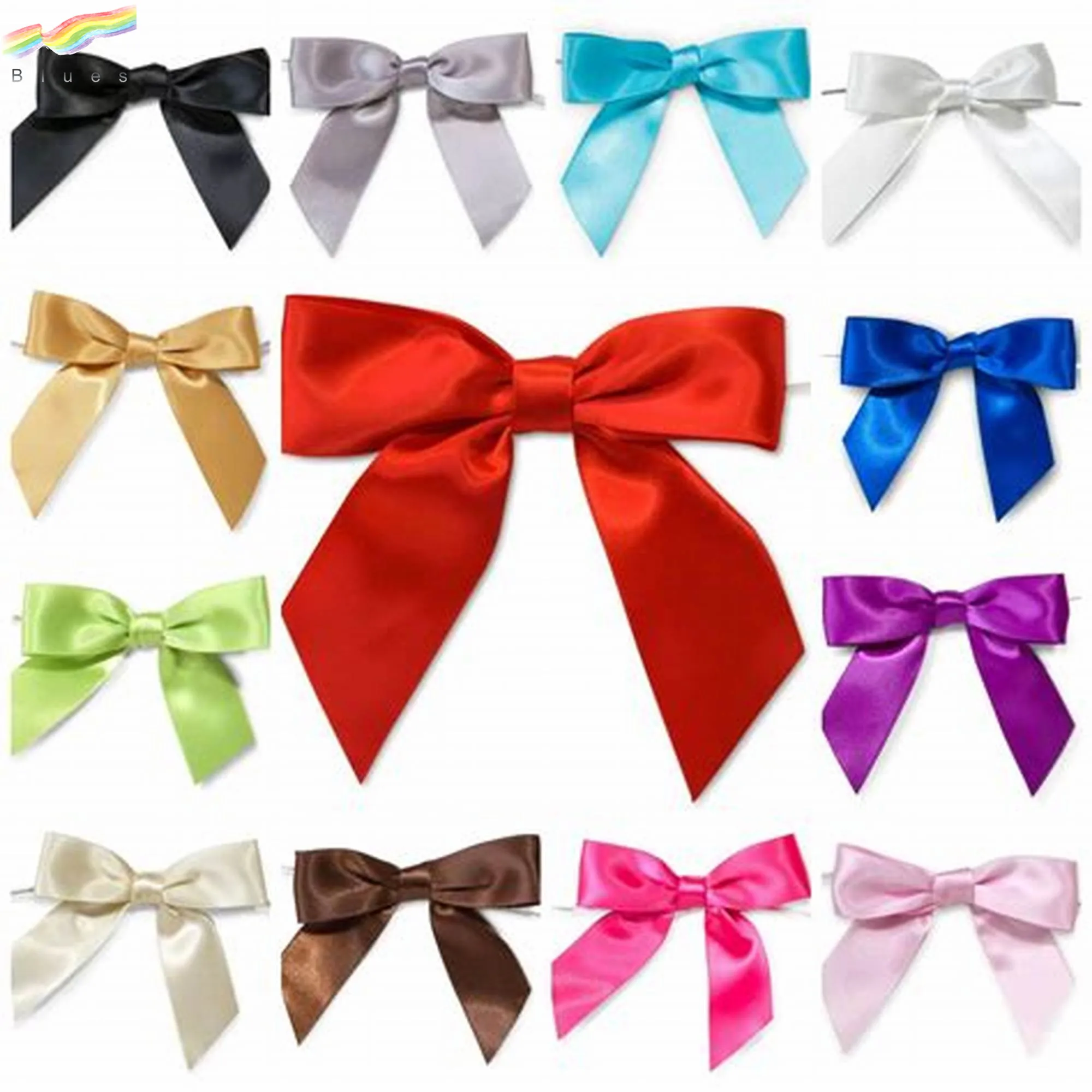 Christmas gift satin ribbon bow for packing decoration