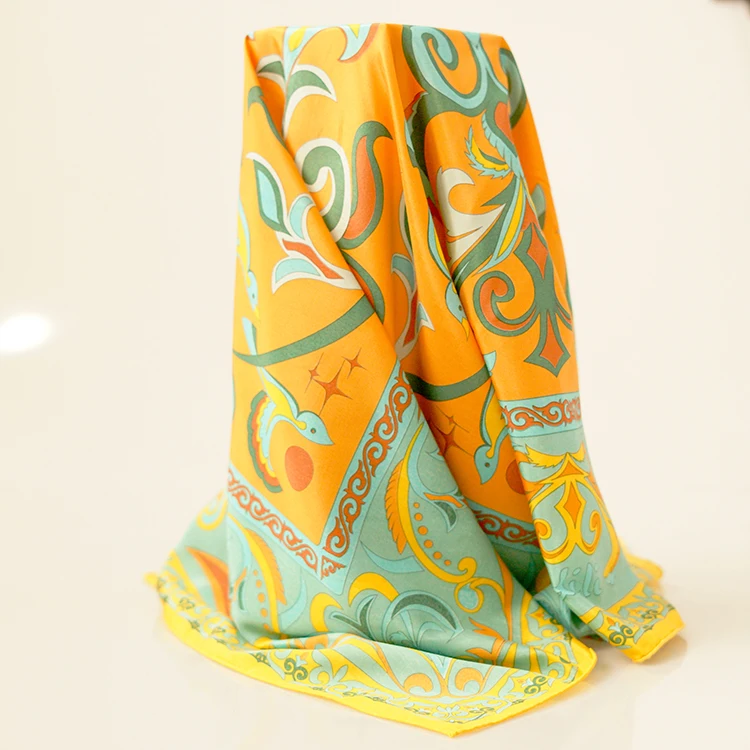 Custom 100% Pure Cotton Silk Scarf