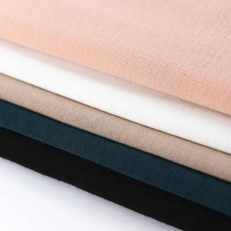 
High quality elastic knitted soft rib viscose spandex fabric for garment 