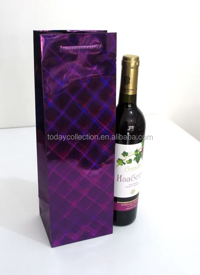 
cheap laser wine bottle gift bag 
