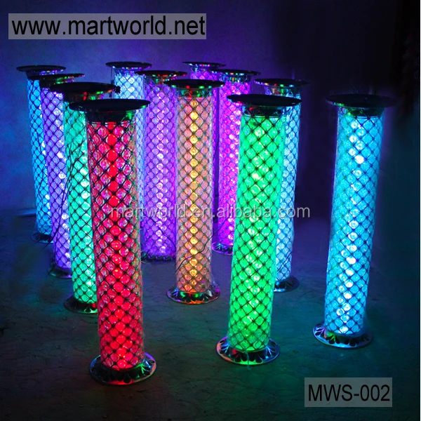 2019  New LED Crystal pillars for wedding decoration/lighted LED pillar for wedding aisle (MWS-002)
