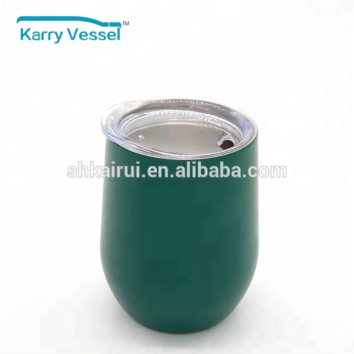 2020 Hot Stainless Steel Stemless Wine Tumbler Tumbler Cups for Coffee Double Wall Vacuum Insulated Travel with Lid, 12 Oz Mugs