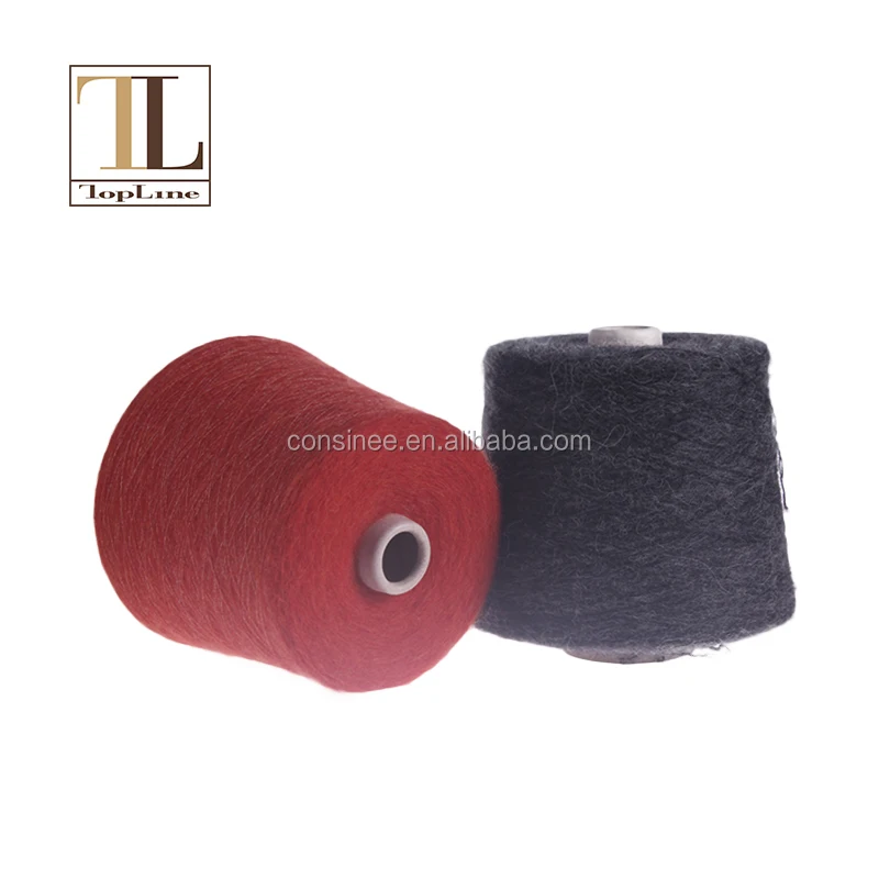 Alpaca Merino Nylon blended dyed brushed yarn for knitting