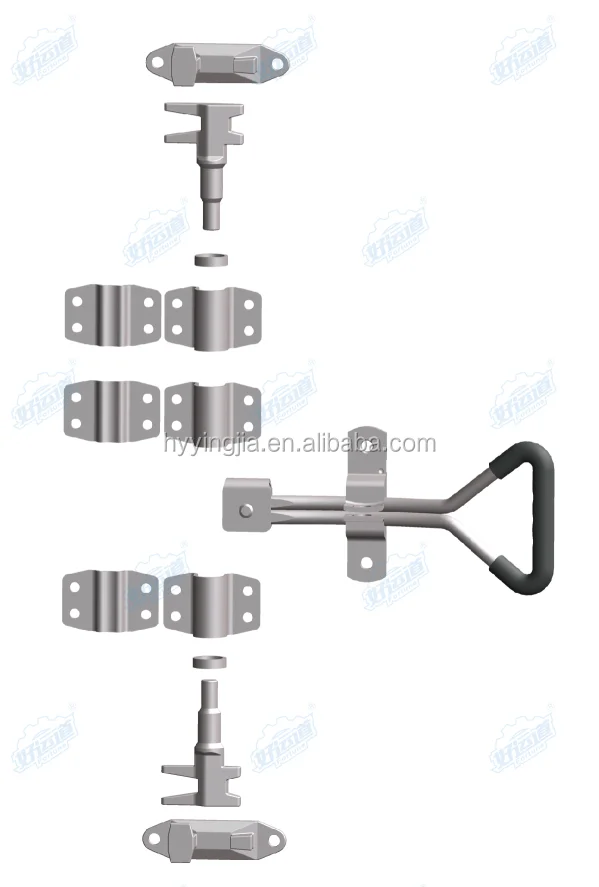 534256 Truck rear door lock steel container door handle lock cam bar lock trailer parts