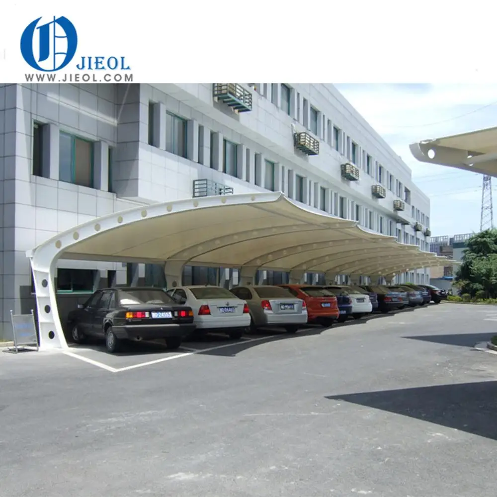 Q235 steel carport car parking tent membrane building tensile structure