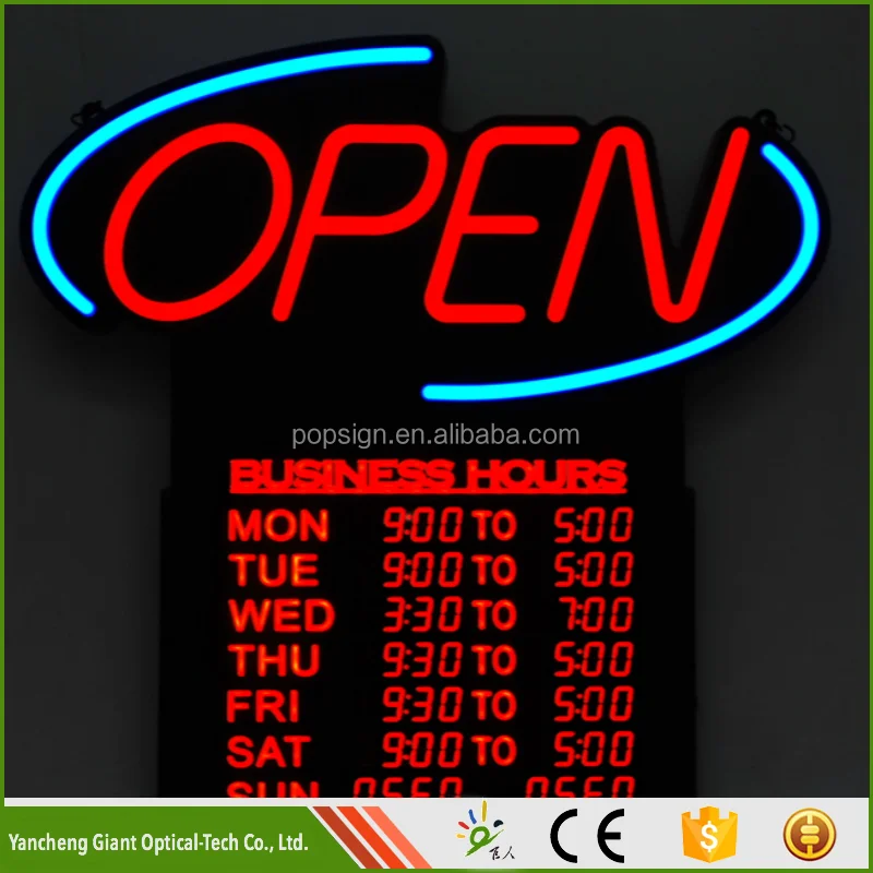 Впрыскиваемый цифровой светодиодный знак в рабочее время