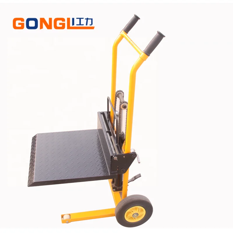 
GL-0056 Portable Truck Lifting Platform 200KG Capacity CE Verified Manual Hydraulic Stacker 
