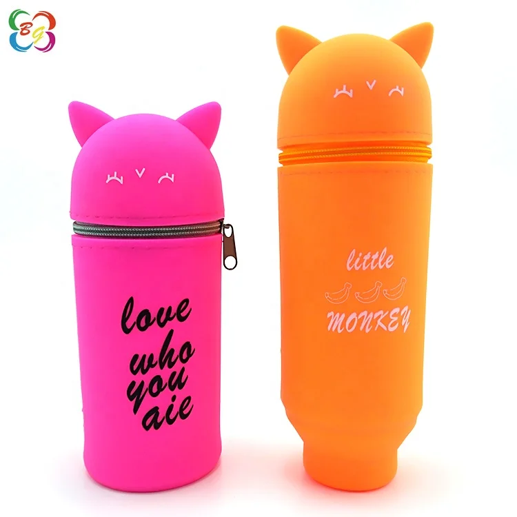 2019 Hot sale cute stationery retractable foldable animal shape pencil case