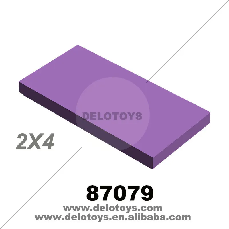 DELO TOYS  ( 11 COLORS )  Plastic building blocks bricks 2*4 Tile 2 x 4  (NO.87079)