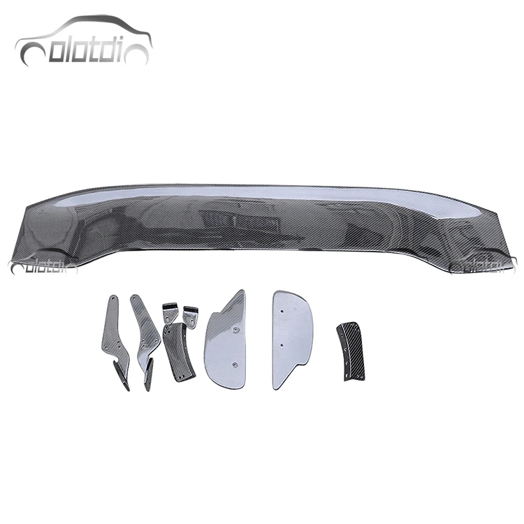 JS Style Carbon Fiber Boot Lip Rear Trunk Wing High Kick Spoiler for Honda Fit Jazz GE Ducktail 2006-2010